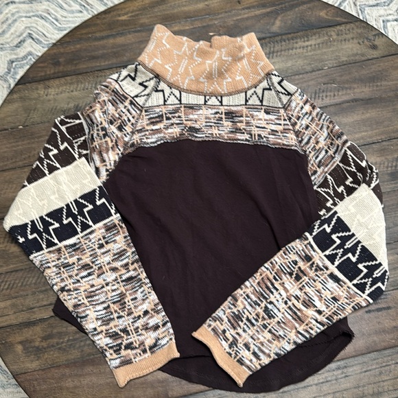 Free People | Patterned Mock Neck Sweater - Picture 5 of 7